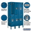 Salsbury Industries 62355BL-U 12" Wide Double Tier Standard Metal Locker - 3 Wide - 5 Feet High - 15 Inches Deep - Blue - Unassembled