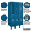 Salsbury Industries 62358BL-U 12" Wide Double Tier Standard Metal Locker - 3 Wide - 5 Feet High - 18 Inches Deep - Blue - Unassembled