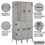 Salsbury Industries 62365GY-U 12" Wide Double Tier Standard Metal Locker - 3 Wide - 6 Feet High - 15 Inches Deep - Gray - Unassembled