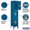 Salsbury Industries 63152BL-U 12" Wide Triple Tier Standard Metal Locker - 1 Wide - 5 Feet High - 12 Inches Deep - Blue - Unassembled