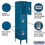 Salsbury Industries 63158BL-U 12" Wide Triple Tier Standard Metal Locker - 1 Wide - 5 Feet High - 18 Inches Deep - Blue - Unassembled