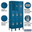 Salsbury Industries 63362BL-U 12" Wide Triple Tier Standard Metal Locker - 3 Wide - 6 Feet High - 12 Inches Deep - Blue - Unassembled