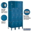 Salsbury Industries 64368BL-U 12" Wide Four Tier Standard Metal Locker - 3 Wide - 6 Feet High - 18 Inches Deep - Blue - Unassembled