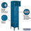 Salsbury Industries 65155BL-U 12" Wide Five Tier Box Style Standard Metal Locker - 1 Wide - 5 Feet High - 15 Inches Deep - Blue - Unassembled