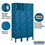 Salsbury Industries 65352BL-U 12" Wide Five Tier Box Style Standard Metal Locker - 3 Wide - 5 Feet High - 12 Inches Deep - Blue - Unassembled