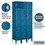 Salsbury Industries 66362BL-U 12" Wide Six Tier Box Style Standard Metal Locker - 3 Wide - 6 Feet High - 12 Inches Deep - Blue - Unassembled
