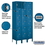 Salsbury Industries 66365BL-U 12" Wide Six Tier Box Style Standard Metal Locker - 3 Wide - 6 Feet High - 15 Inches Deep - Blue - Unassembled