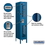 Salsbury Industries 71158BL-U 12" Wide Single Tier Vented Metal Locker - 1 Wide - 5 Feet High - 18 Inches Deep - Blue - Unassembled