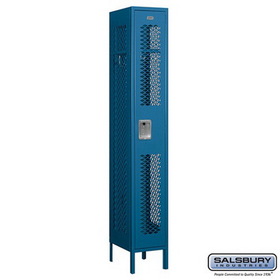 Salsbury Industries 12" Wide Single Tier Vented Metal Locker - 1 Wide - 6 Feet High - 15 Inches Deep