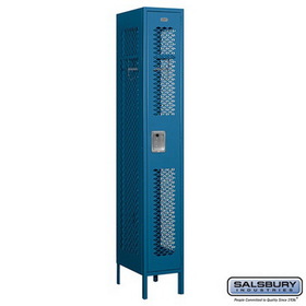Salsbury Industries 12" Wide Single Tier Vented Metal Locker - 1 Wide - 6 Feet High - 18 Inches Deep