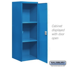 Salsbury Industries 7121BLU Welded Industrial Storage Cabinet - Single Door - 72 Inches High - 24 Inches Deep - Blue