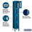 Salsbury Industries 74162BL-U 12" Wide Four Tier Vented Metal Locker - 1 Wide - 6 Feet High - 12 Inches Deep - Blue - Unassembled