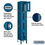 Salsbury Industries 74165BL-U 12" Wide Four Tier Vented Metal Locker - 1 Wide - 6 Feet High - 15 Inches Deep - Blue - Unassembled
