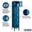 Salsbury Industries 75152BL-U 12" Wide Five Tier Box Style Vented Metal Locker - 1 Wide - 5 Feet High - 12 Inches Deep - Blue - Unassembled