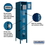 Salsbury Industries 75158BL-U 12" Wide Five Tier Box Style Vented Metal Locker - 1 Wide - 5 Feet High - 18 Inches Deep - Blue - Unassembled