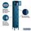 Salsbury Industries 76162BL-U 12" Wide Six Tier Box Style Vented Metal Locker - 1 Wide - 6 Feet High - 12 Inches Deep - Blue - Unassembled