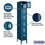 Salsbury Industries 76168BL-U 12" Wide Six Tier Box Style Vented Metal Locker - 1 Wide - 6 Feet High - 18 Inches Deep - Blue - Unassembled