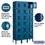 76362BL-U 12" Wide Six Tier Box Style Vented Metal Locker - 3 Wide - 6 Feet High - 12 Inches Deep - Blue - Unassembled