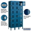 Salsbury Industries 76365BL-U 12" Wide Six Tier Box Style Vented Metal Locker - 3 Wide - 6 Feet High - 15 Inches Deep - Blue - Unassembled