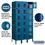 Salsbury Industries 76368BL-U 12" Wide Six Tier Box Style Vented Metal Locker - 3 Wide - 6 Feet High - 18 Inches Deep - Blue - Unassembled
