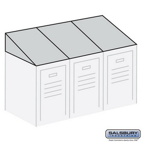 Salsbury Industries Sloping Hood - for up to (3) 12 Inch Wide and 15 Inch Deep Metal Lockers