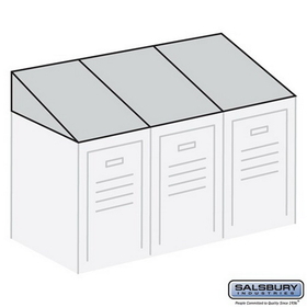 Salsbury Industries Sloping Hood - for up to (3) 12 Inch Wide and 18 Inch Deep Metal Lockers