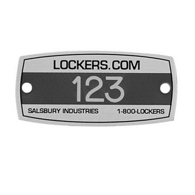 Salsbury Industries 77760 Custom Engraved Name/Number Plate - for Metal Locker Door