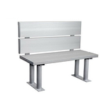 Salsbury Industries 77771-ADAB Aluminum ADA Locker Bench with back support - 42 Inches Wide