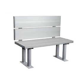 Salsbury Industries Aluminum ADA Locker Bench with back support