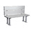 Salsbury Industries 77772-ADAB Aluminum ADA Locker Bench with back support - 48 Inches Wide