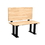 Salsbury Industries 77781-ADAB-LGT Wood ADA Locker Bench with back support - 42 Inches Wide - Light Finish