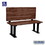 Salsbury Industries 77782-ADAB-DRK Wood ADA Locker Bench with back support- 48 Inches Wide - Dark Finish