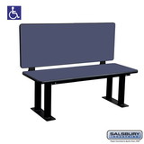Salsbury Industries Designer Wood ADA Locker Bench with back support - 48 Inches Wide