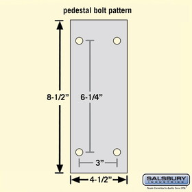 Salsbury Wood Locker Bench - Bolt Mounted - 36 Inches Wide to 96 Inches Wide