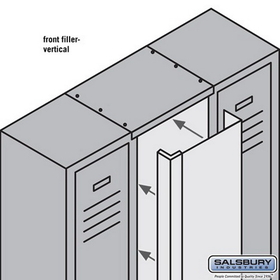 Salsbury Industries Front Filler - Vertical - 9 Inch Wide - for 5 Feet High Metal Locker