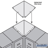 Salsbury Industries Sloping Hood Filler - Corner - for 12 Inch Deep Metal Locker