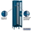 Salsbury Industries 81165BL-U 15" Wide Single Tier Vented Metal Locker - 1 Wide - 6 Feet High - 15 Inches Deep - Blue - Unassembled