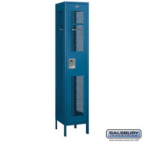 Salsbury Industries 15" Wide Single Tier Vented Metal Locker - 1 Wide - 6 Feet High - 18 Inches Deep