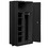 Salsbury Industries 8274BLK-A Heavy Duty Storage Cabinet - Combination - 78 Inches High - 24 Inches Deep - Black - Assembled