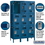 Salsbury Industries 83368BL-U 15" Wide Triple Tier Vented Metal Locker - 3 Wide - 6 Feet High - 18 Inches Deep - Blue - Unassembled