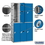 Salsbury Industries 92368BL-U 12" Wide Double Tier Plastic Locker - 3 Wide - 6 Feet High - 18 Inches Deep - Blue - Unassembled