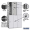 Salsbury Industries 92368GY-U 12" Wide Double Tier Plastic Locker - 3 Wide - 6 Feet High - 18 Inches Deep - Gray - Unassembled