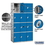 Salsbury Industries 94368BL-U 12" Wide Four Tier Plastic Locker - 3 Wide - 6 Feet High - 18 Inches Deep - Blue - Unassembled