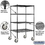 Salsbury Industries 9534M-BLK 36" Wide Mobile Wire Shelving - 69 Inches High - 24 Inches Deep - Black