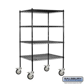 Salsbury Industries 36" Wide Mobile Wire Shelving - 69 Inches High - 24 Inches Deep