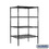 Salsbury Industries 9534S-BLK 36" Wide Stationary Wire Shelving - 63 Inches High - 24 Inches Deep - Black