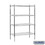 Salsbury Industries 9538S-CHR 36" Wide Stationary Wire Shelving - 63 Inches High - 18 Inches Deep - Chrome