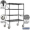 Salsbury Industries 9544M-BLK 48" Wide Mobile Wire Shelving - 69 Inches High - 24 Inches Deep - Black