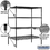 Salsbury Industries 9544S-BLK Wire Shelving - Stationary - 48 Inches Wide - 63 Inches High - 24 Inches Deep - Black