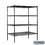 Salsbury Industries 9544S-BLK Wire Shelving - Stationary - 48 Inches Wide - 63 Inches High - 24 Inches Deep - Black